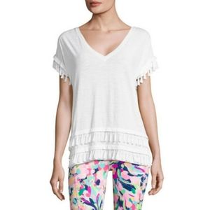 Lilly Pulitzer Daley Tassel Tee White XS